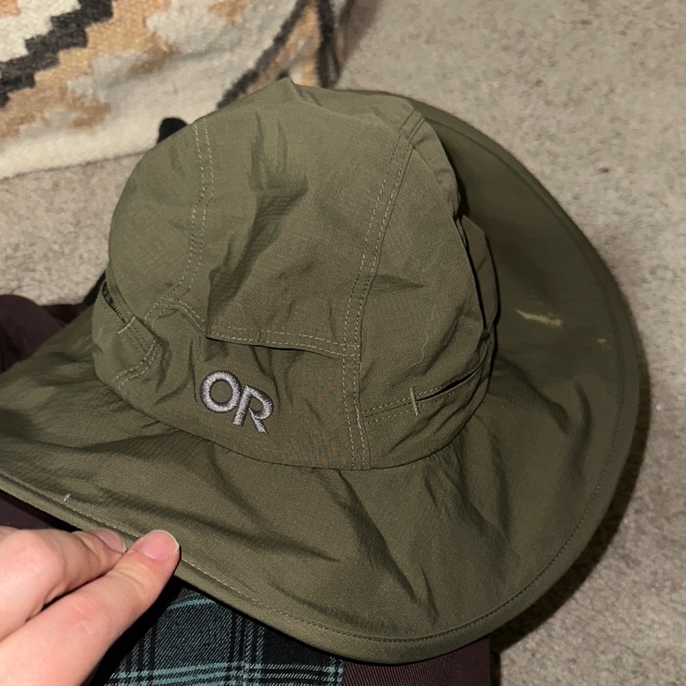 Outdoor Research Olive Green Wide-Brim Sun Hat